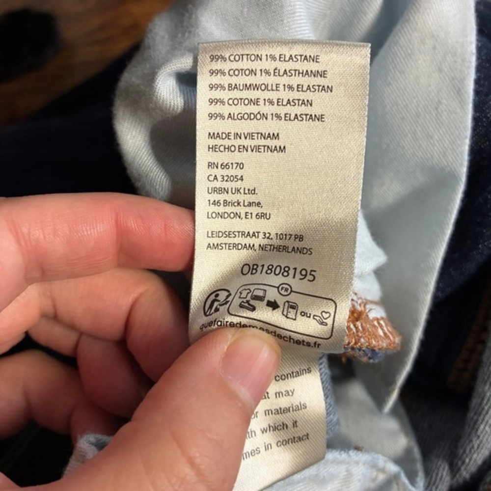 Anthropologie Pilcro Womens Seamed Flounce High Rise Wide Leg Jeans Size 28 Blue - Picture 11 of 15